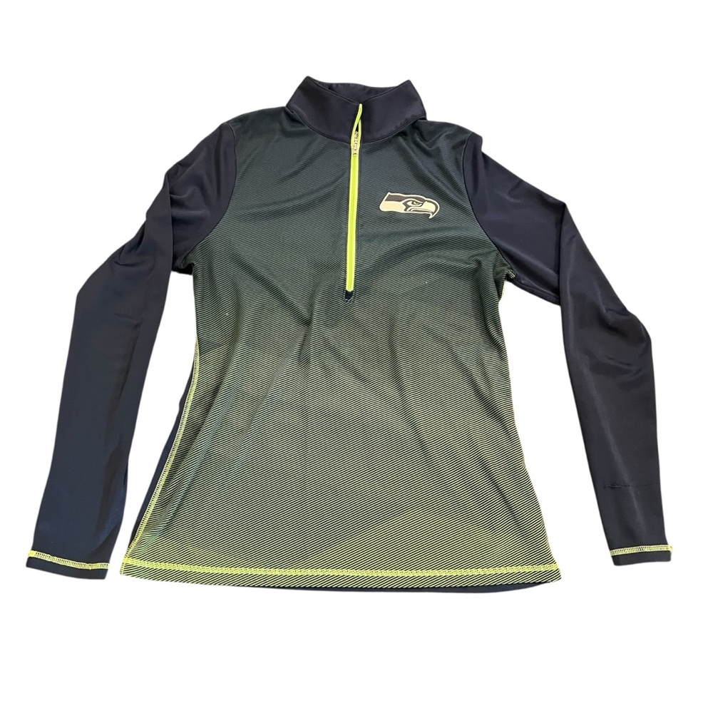 Seattle Seahawks Black and Green Women's Base Layer Top